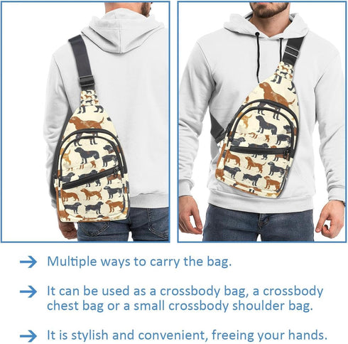 CHENZZZZ Backpack Daypacks Doggy Sling Crossbody Bag Convertible, Small Diaper Bag Hiking
