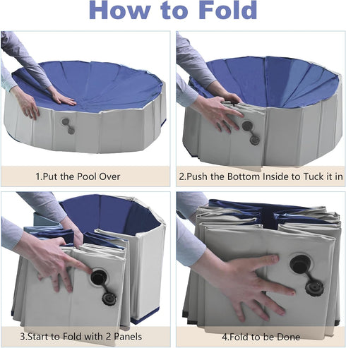 Artilife Dog Whelping Box, Pool for Dogs, Whelping Supplies for Puppies (Grey, 47" Dia.x12 H)