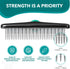 DOGI Deshedding Brush Comb - Undercoat Rake for Dogs & Cats, Double Row Stainless Steel Pins, Reduce Shedding