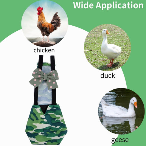 BNVXR 3Pcs Washable Chicken Diapers for Hens & Ducks with Bow Tie Design, Waterproof Cloth Fabric Duck Diapers