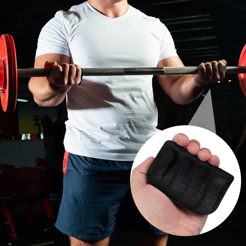 Gosknor 2pcs Anti-Slip Gym Grips, Silicone Weight Lifting Hand Protectors for Training Deadlift Pull-Up Dumbbell