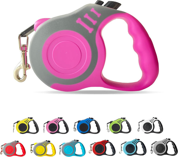 Automatic Retractable Dog Leash, 10/16 FT Durable Telescopic Tape with Non-Slip Handle for Small and Medium Dogs