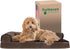 Furhaven Orthopedic Dog Bed for Large/Medium Dogs, L Shaped Chaise with Removable Bolsters - Sable Brown, Large