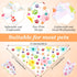 100 Set (31.5 21.7 21.7 Inch) Abbylike Pcs Paw Print Dog Bandanas Bulk Soft Triangle Kerchief Bibs Scarf for Pets Dogs