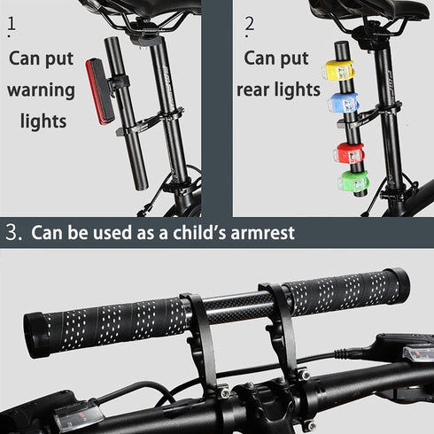 XNX Bicycle Double Handlebars Extender Aluminum Alloy Bracket Accessories for 20mm-32mm Bars Caliber