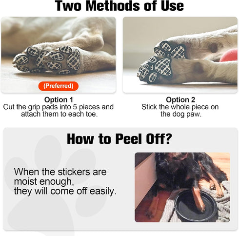BEAUTYZOO Dog Anti-Slip Paw Grips, 36 Pcs Traction Pads for Small Medium Large Dogs on Hardwood Floors