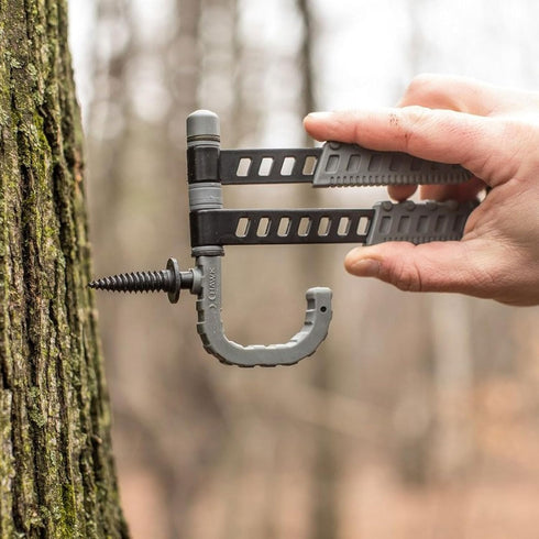 HAWK Tactical Trio Tree Hook, Durable Hunting Accessories Hanger with 2 Rotating Arms & 1 J-Hook
