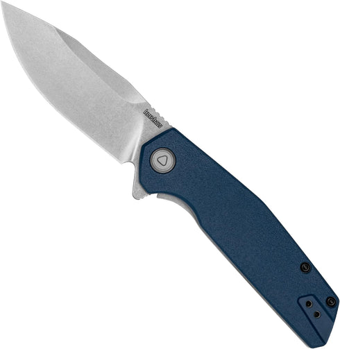 Kershaw Lucid Folding Pocket Knife, 3.2 inch Clip Point Blade, Blue Handle