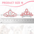 MTLEE 2 Pieces Dog Tiara Crown Hair Clips Clear Crystal Rhinestone Hair Barrettes Pet Crown Hair Clips Girls Puppies Barrette for Pet Dogs Grooming Hair Costume Accessories (Pink)