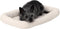 Furhaven Dog Bed for Extra Small Dogs & Indoor Cats, 100% Washable, Cream Sherpa Fleece Bolster Crate Pad, Extra Small