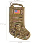 Tactical Christmas Stocking - MOLLE Webbing with Flag Patch, Zip Pocket, Gift for Veterans and Outdoorsy People
