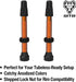 WTB Aluminum Tubeless Presta Bicycle Valve (2 Pieces, 46mm, Orange)