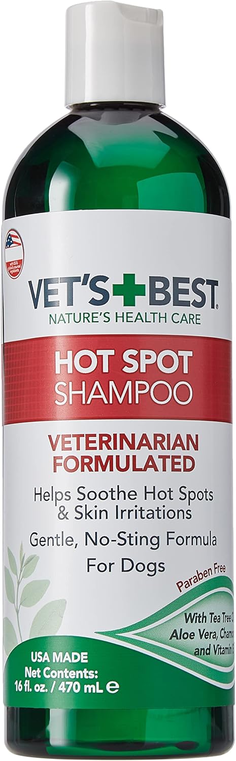 Vet's Best Hot Spot Dog Shampoo, Natural Itch Relief for Dogs with