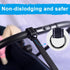 PetBonus 2 Pack Short Dog Leash, Adjustable Soft Padded Handle, Reflective Design & Safety Wrist Strap (Black)