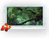 Foggy Forest Terrarium Background, 48x24 inches Polyester Background for Tropical Reptile Habitat