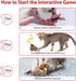 Gigwi Interactive Toy Set for Indoor Cats - 3PCS Plush Pack with Squeaky Feather, Mouse Hunt, Chase Bird, and Chirping