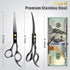 5 1 Dog Grooming Scissors Kit with Safety Round Tips, GLADOG Professional in Grooming Scissors for Dog