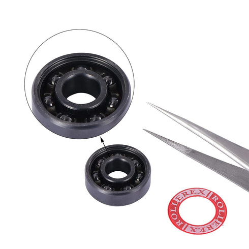 Titan 608-2RS Lubricated Silicon Nitride Ceramic Skate Bearings (8-Pack) for Inline, Roller Blade, Rollerskate,