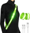 LED Reflective Running Gear, High Visibility Belt Sash with Armband for Night Walking, Adjustable Light Up Safety Gear