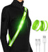 LED Reflective Running Gear, High Visibility Belt Sash with Armband for Night Walking, Adjustable Light Up Safety Gear