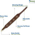 Punk Series Genuine Leather Dog Collar, Full Grain Heavy Duty for Medium, Large, XL Breeds (M, Neck Size 14.5"-18.5",