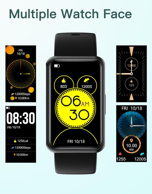 HUAKUA Fitness Tracker, No Bluetooth or APP Needed, IP68 Waterproof Fitness Watch for Men Women Parents