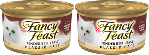 Fancy Feast Purina Tender Beef Feast Classic Grain Free Wet Cat Food