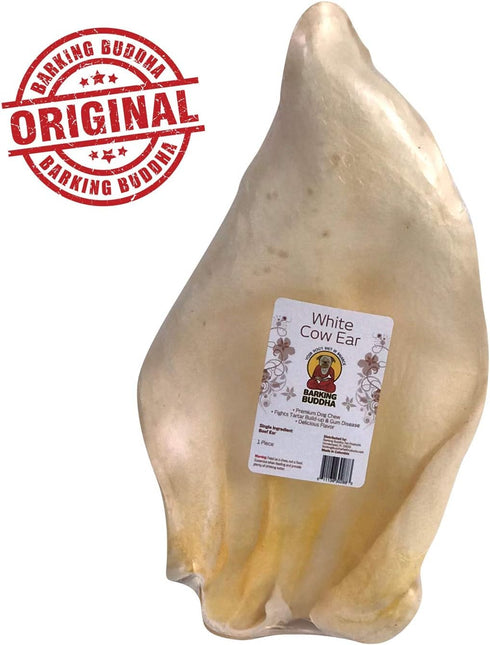 Original Large Cow Ears for Dogs - All Natural Premium Grade Rawhide Alternative Chews, 20 Pack