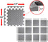 A2ZCARE Puzzle Exercise Mat with EVA Foam Interlocking Tiles - Interlocking Floor Mats for Gym Equipment - Ideal