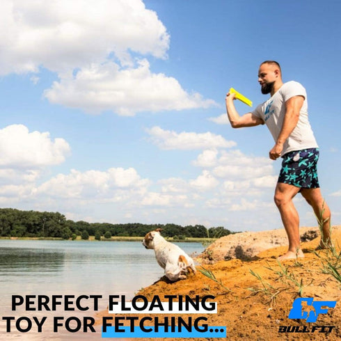 2-in-1 Floating Dog Fetch Toy & Bite Tug - Tough Interactive Throw Toys for Medium to Large Dogs