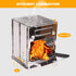 Portable Folding Camping Wood Stove for Outdoor Cooking, Lightweight Stainless Steel with Grill