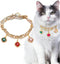 KUDES Adjustable Pet Collar for Small Dogs and Cats, PU Leather with Rhinestone Diamond Pendant, M (10"-11.8")