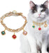 KUDES Adjustable Pet Collar for Small Dogs and Cats, PU Leather with Rhinestone Diamond Pendant, M (10"-11.8")