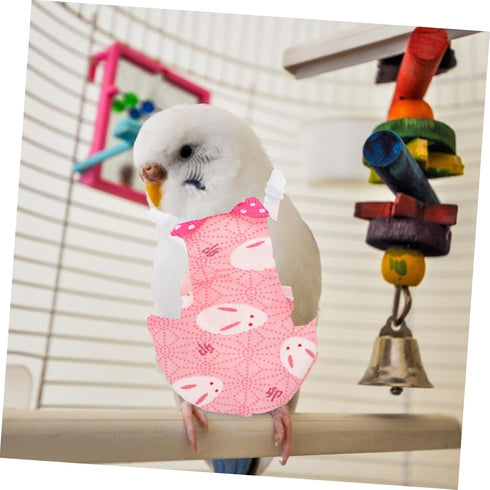 Reusable Parrot Flight Suit Bird Diaper Clothes Lightweight Breathable Soft Easy Wear for Pet Birds for Parties