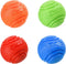Dog Toy Balls - 4 PCS Rubber Ball Set, Chew Resistant High Bounce Textured Design for Small Breeds
