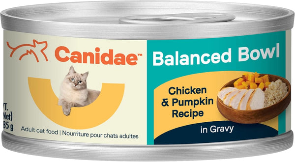 Canidae Wet Cat Food, Balanced Bowl Chicken & Pumpkin Recipe, 3 oz. (Case of 24)