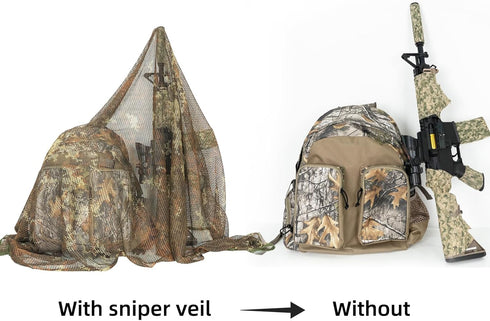 LOOGU Tactical Mesh Net Camo Scarf, Camouflage Netting for Wargame, Sports & Outdoor Activities
