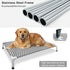 Elevated Outdoor Dog Bed, Updated Raised Pet Cot, Indoor Durable with No-Slip Rubber Feet, Fits up to 100lbs, Gray, L