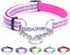 Reflective Martingale Dog Collar, Adjustable Soft Neoprene Padded Nylon Collar for Medium and Large Dogs (Rose Red)