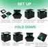 Tfulad 4-in-1 Setup, Outdoor Foldable Portable Toilet with Lid - Instant Waterproof, Odor-Proof, Emergency Camping