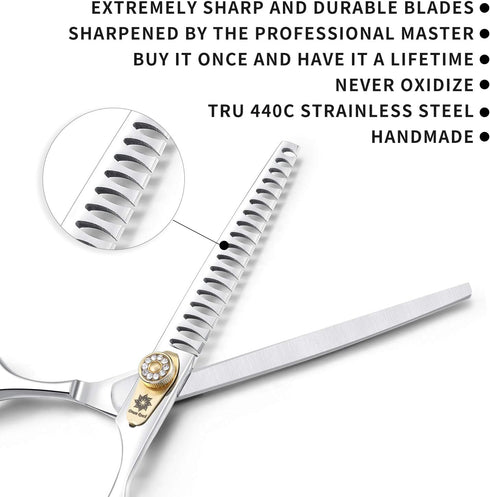 JP-440C Cutting/Trimming (7 Inch-Chunker Dream Reach Professional Dog Grooming Straight, Curved
