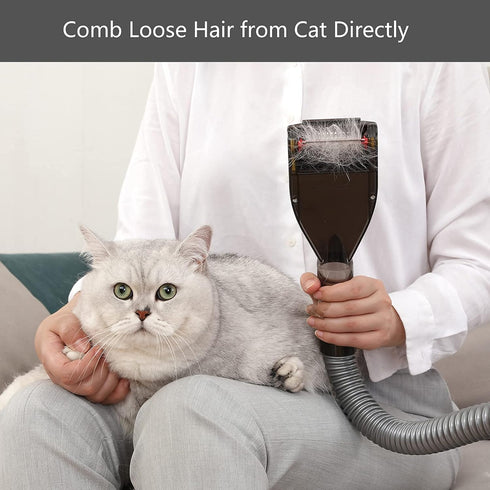 Defurry Pet Vacuum Grooming Brush and Shedding Kit for Dog/Cat Loose Hair, Professional Accessories Remover for Pet's