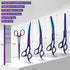 6 1 Dog Grooming Scissors,Purple Curved Chunkers Shears with Safety Round Tips,Sharp and Durable in Dog Scissors