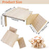 Set FlidRunest Wooden Large Hermit Crab W-Shaped Cave for Tank, Natural Hermit Crab Climbing Ladder Platform Toy, Safe
