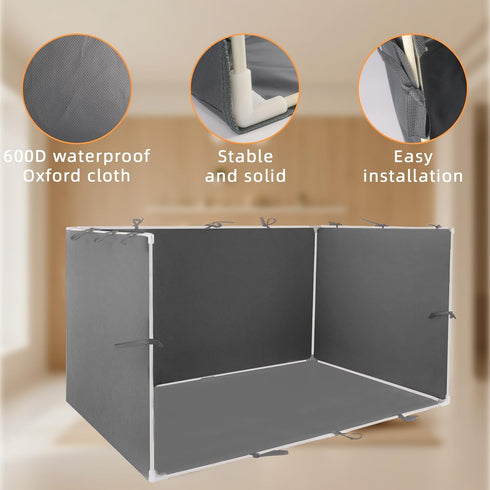 Dmnnlp 35"x29"x17.3" Dog Pee Pad Holder with High Walls - No-Splash Indoor Dog Potty Box, Foldable Potty Training