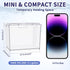 Mini Betta Fish Tank, Small Fish Bowl for Temporary Space, 0.2 Gallon Stackable Cube Tank with Betta Leaf and Gravels for Small Fish, Insect, Shrimp, Crab, Spider.(Pack-1)