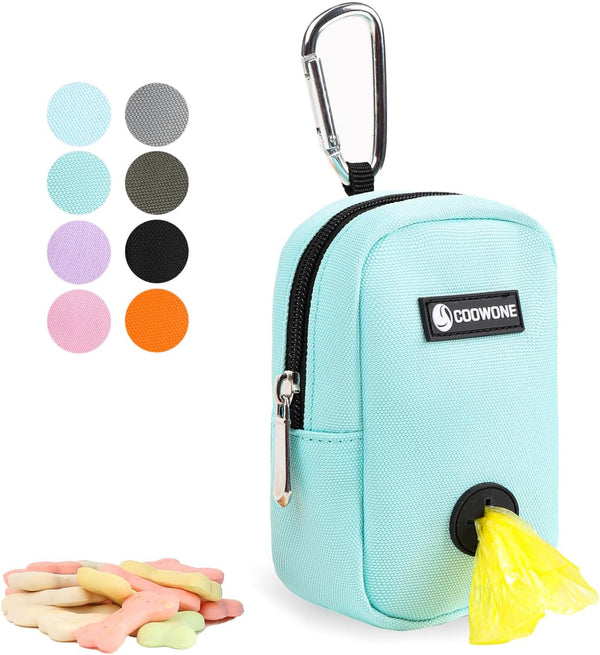 Dog Treat Pouch and Poop Bag Holder for Leashes, Hands Free Dog Waste Bag Dispenser, Perfect for Training