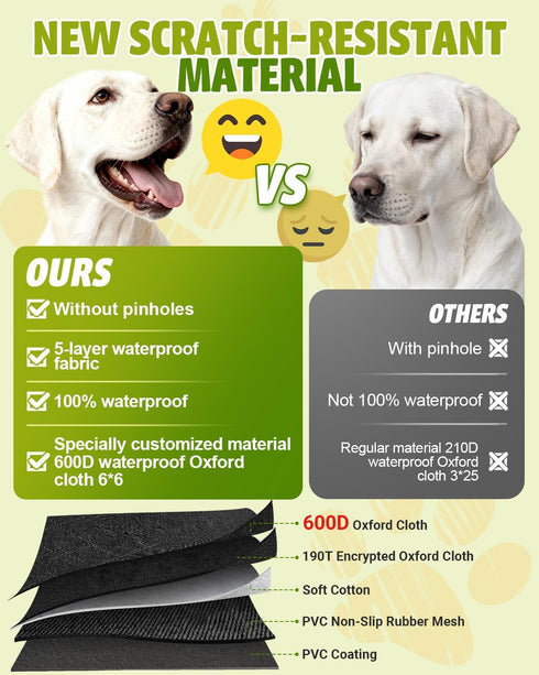 600D 100% Hammock Dog Car Seat Cover, Heavy Dute Durable Car Seat Cover for Dogs Pets, Waterproof Scratch Proof Nonslip