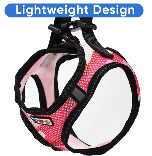 Pawtitas Dog Vest Harness with Breathable Air Mesh, All Weather Vest Harness for Large Dogs, Pink Camo