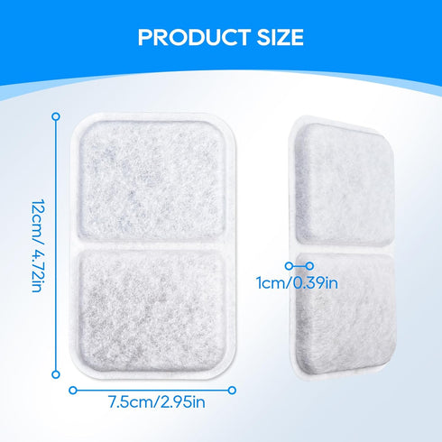 Cat Litter Box Filter Replacement - 4 Pack for Catit Jumbo Hooded Cat Litter Pan, Compatible with Airsift Litter Box